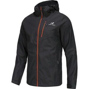 Mens Waterproof Rain Jacket Lightweight Hooded Breathable Windbreaker Shell